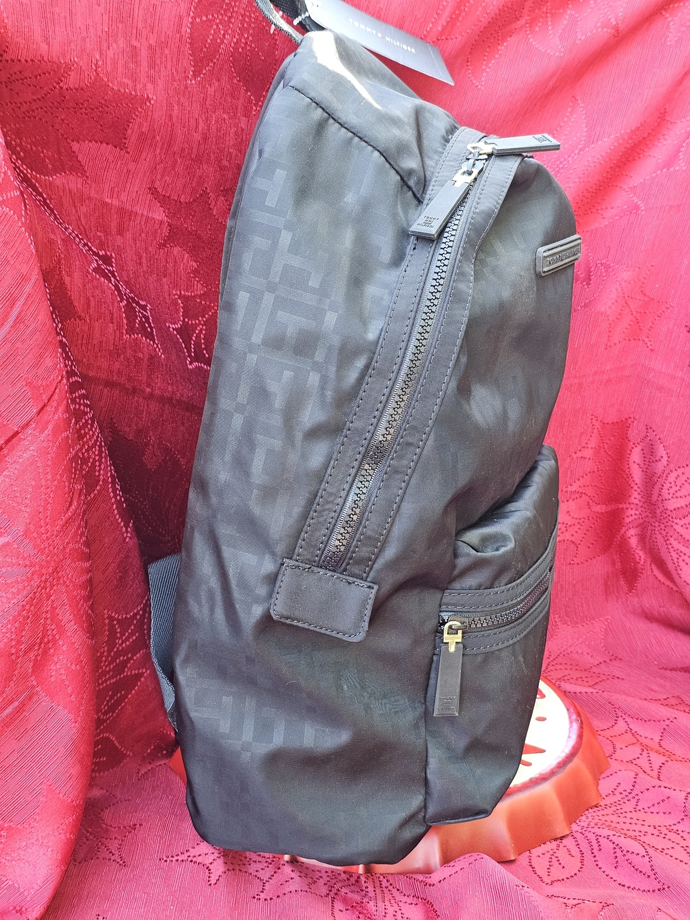Tommy Hilfiger Charcoal Black Monogram Backpack - Picture 8 of 16